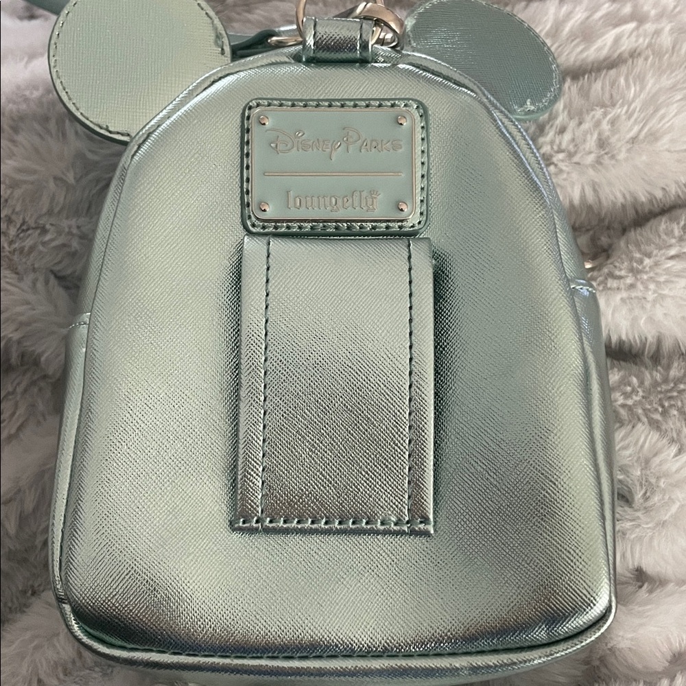 Disney Park Loungefly Mini Backpack Wristelet Teal Sequence - Picture 4 of 9